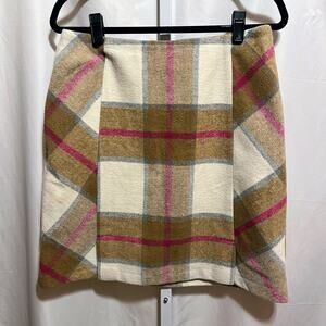Gallery Womens Wool Blend Plaid Skirt US 8 Thick Lined Preppy Academia Retro 90s